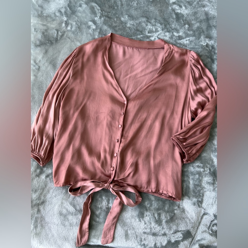 Dusty Pink Silk Blouse